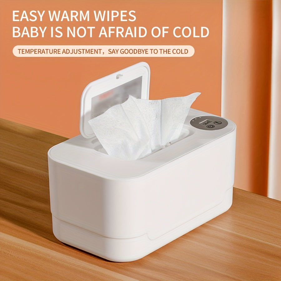 Portable Wipes Warmer with Constant Temperature Insulated Dispenser and USB Heating