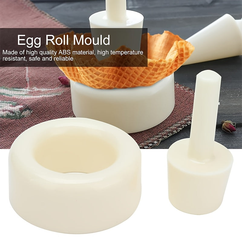 Waffle Cone Maker Kit with Reusable Ice Cream Cone and Egg Roll Molds for Baking