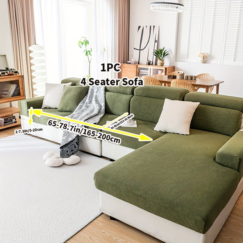 Эластичный чехол на диван, всесезонный, моющийся, прочный, противоскользящий, для кресла до 4-х мест, современный домашний офис