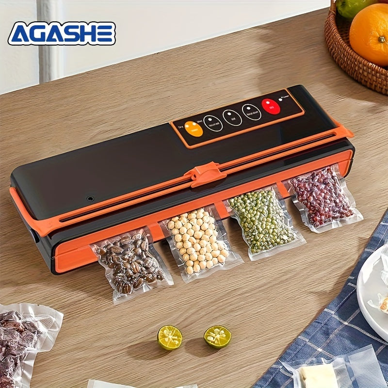 Машина вакуумной упаковки с ножом, режимы для сухих и влажных продуктов, компактный дизайн. Лабораторно протестирована и оснащена светодиодными индикаторами. Съемный регулируемый держатель для пакетов и мощное всасывание для герметизации воздуха.