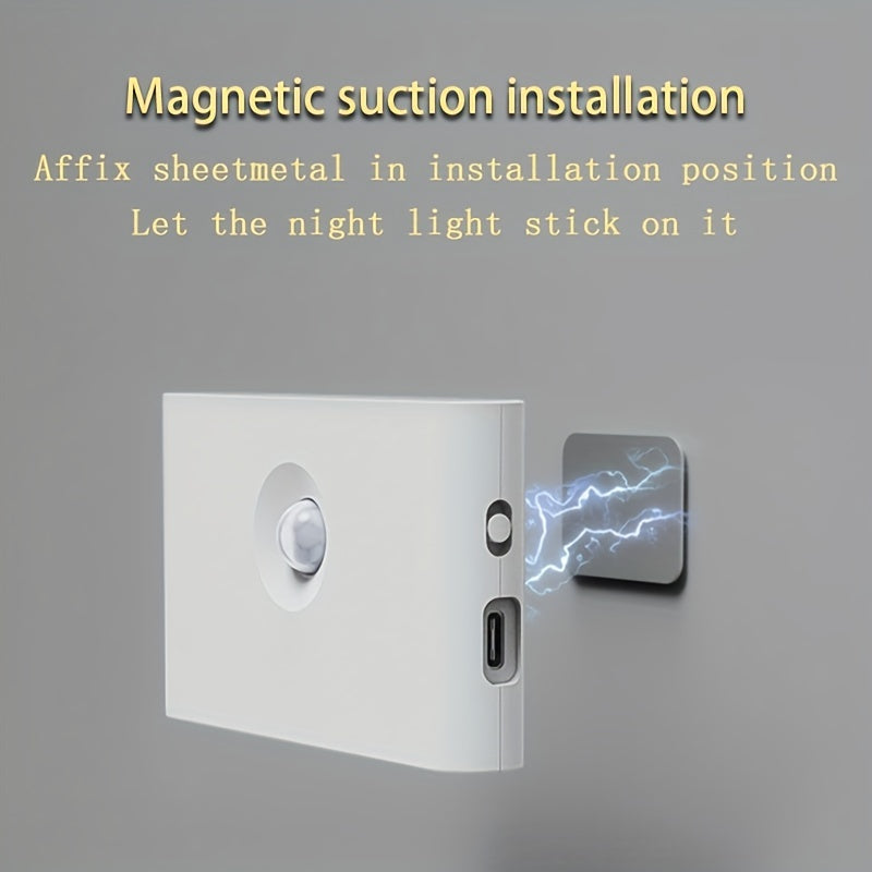 Wireless LED Night Light with Motion Sensor USB Charging for Bedrooms Bathrooms and Corridors