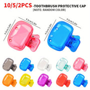 Tish cho'tkasi himoya qopqog'lari 10/5/2 dona, oson ochiladi, turli ranglar, sayohat uchun hammom