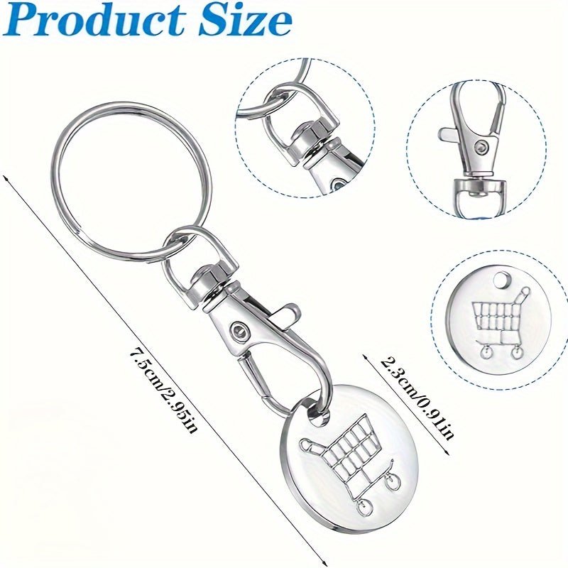 Shopping Cart Accessories Set with Coin Wallet Key Chain for Kitchen Supplies