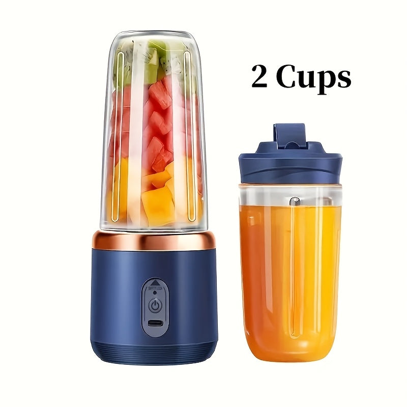 Portable 2-in-1 Blender Mini Juicer USB Rechargeable for Travel and Home