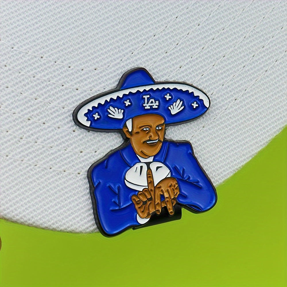 Men's Blue Zinc Alloy Hat Clip for Baseball and Mexican Caps