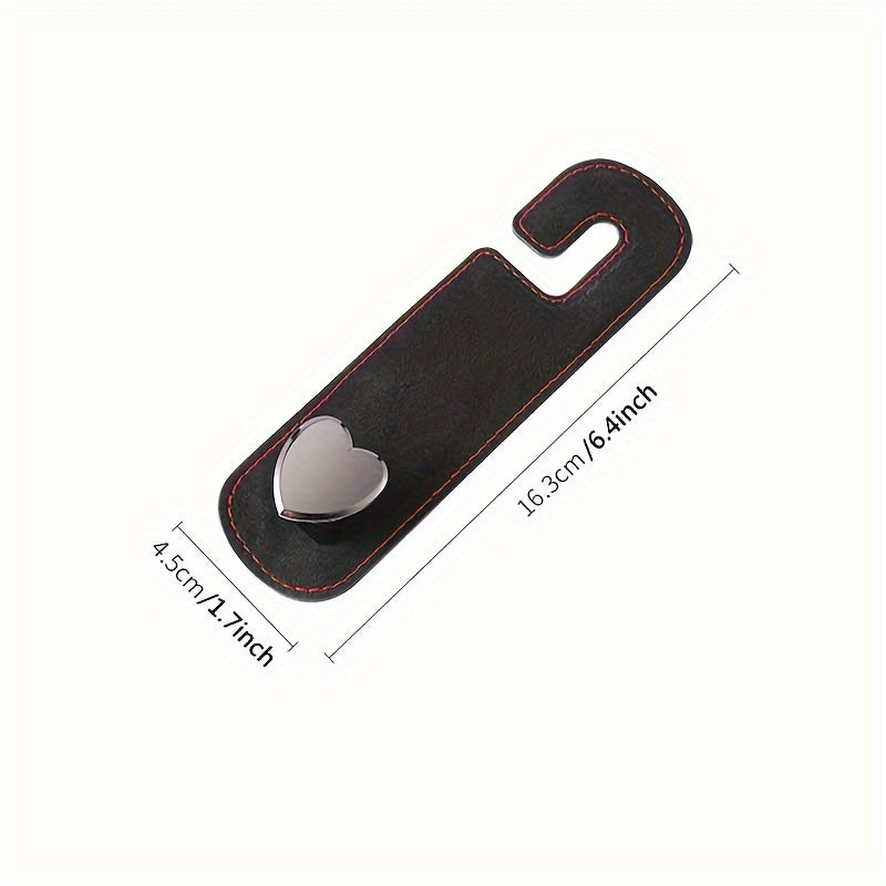 Car Seat Back Hidden Hook Flip PU Leather Small Item Storage Metal Alloy