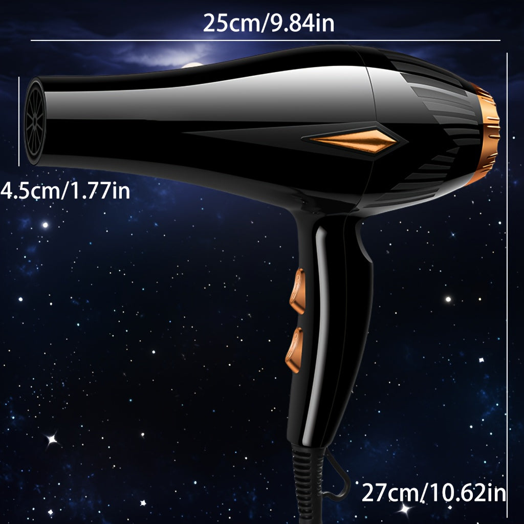 1500W High Power Hair Dryer with European Plug and Accessories