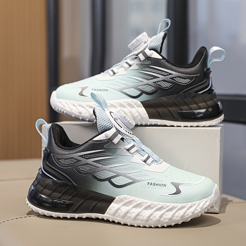 Мужские повседневные низкие кроссовки с вращающейся кнопкой, легкие, амортизирующие, для бега и фитнеса