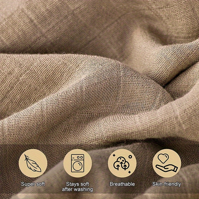 Beige Cotton Nursing Cover with Secure Strap for Discreet Breastfeeding Outdoors