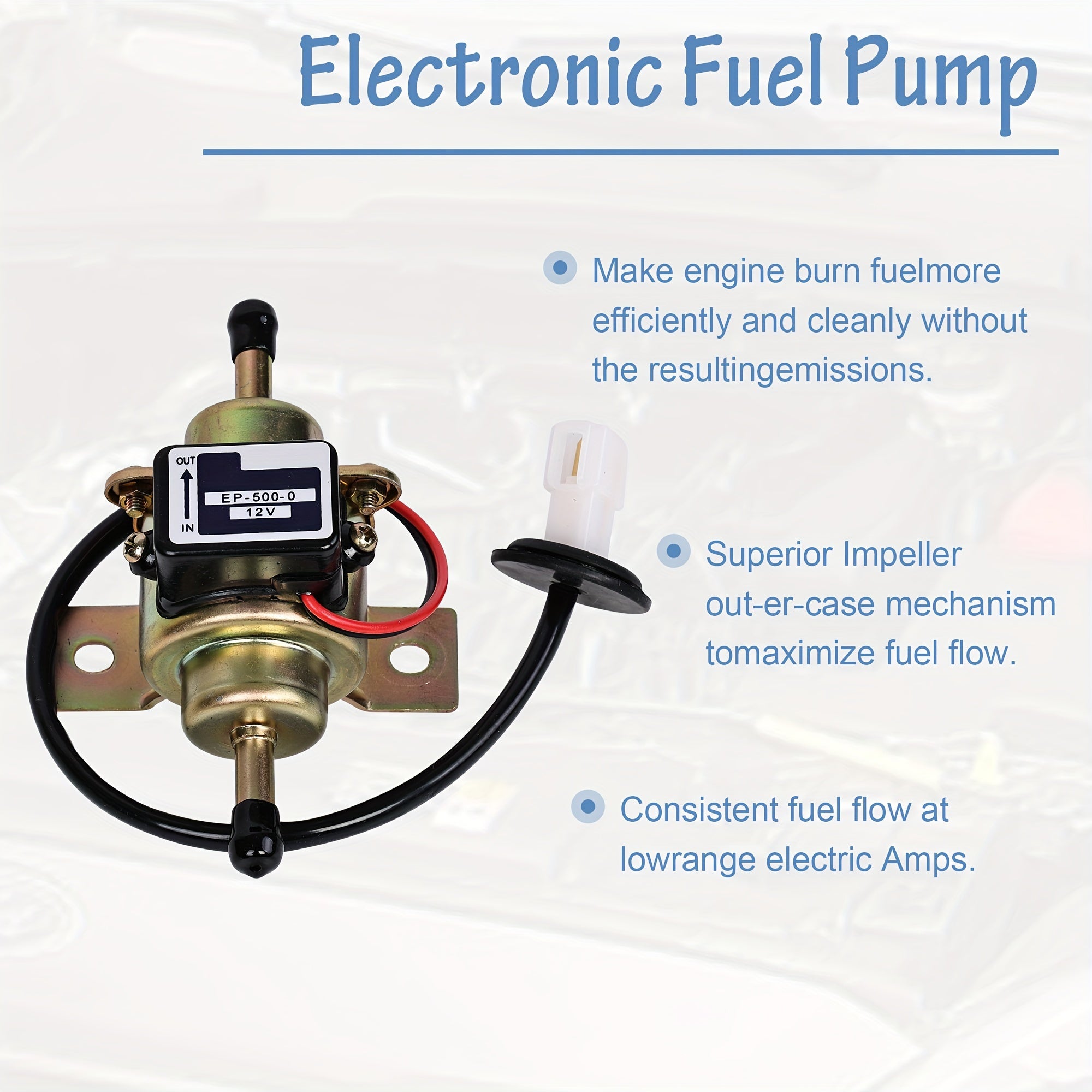 Universal Electric Fuel Pump for Diesel Petrol Gasoline Low Pressure