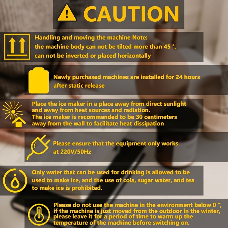 Countertop Portable Ice Maker Home Kitchen Camping Car with Handle