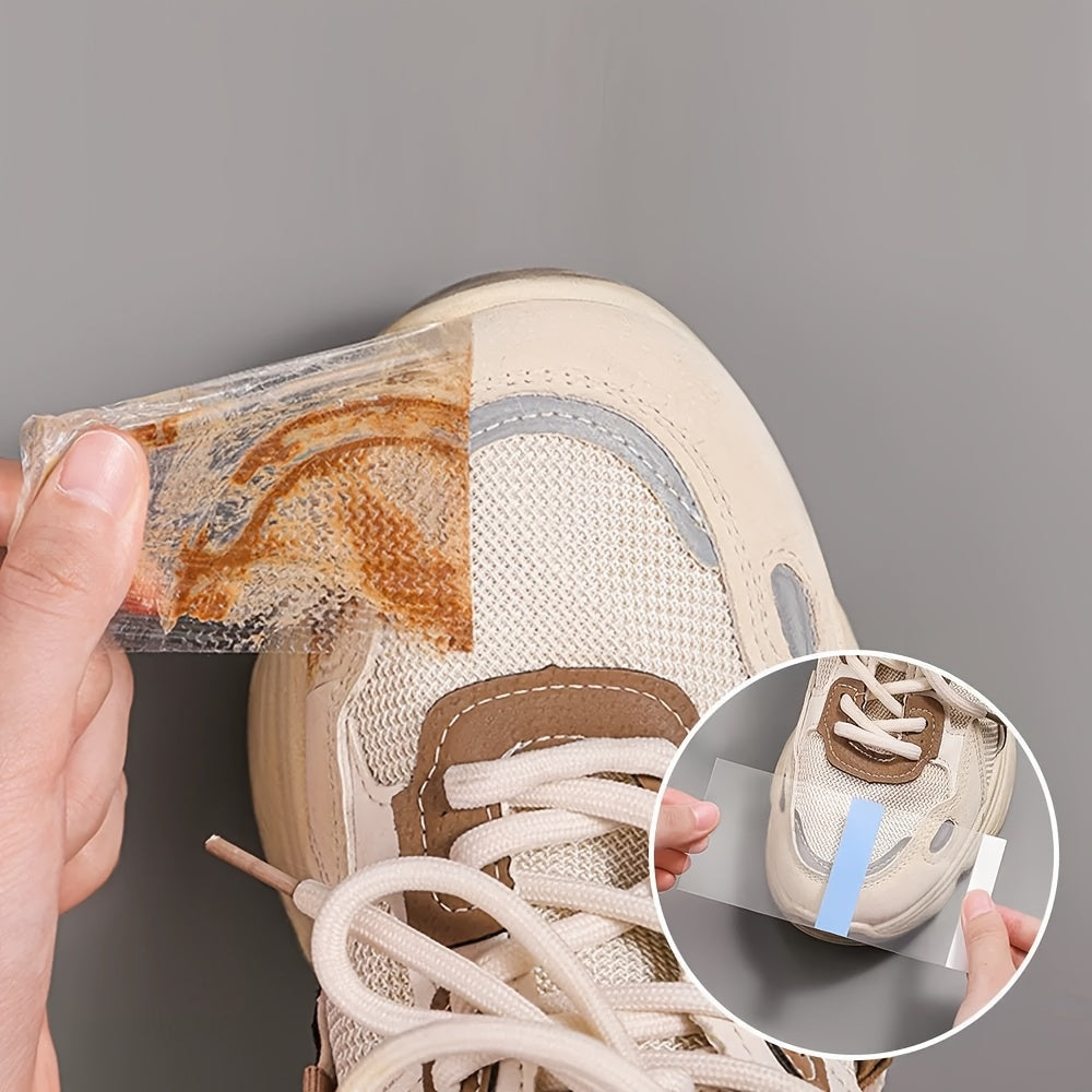 Unisex Transparent Waterproof Shoe Stickers, Anti-Dirt Toe Protectors, 30pcs