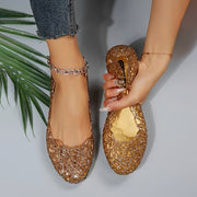 Ayollar uchun Kristalli Kesilgan Pastki Slaydlar Qabilalar Uslubi Komfort Poyabzal