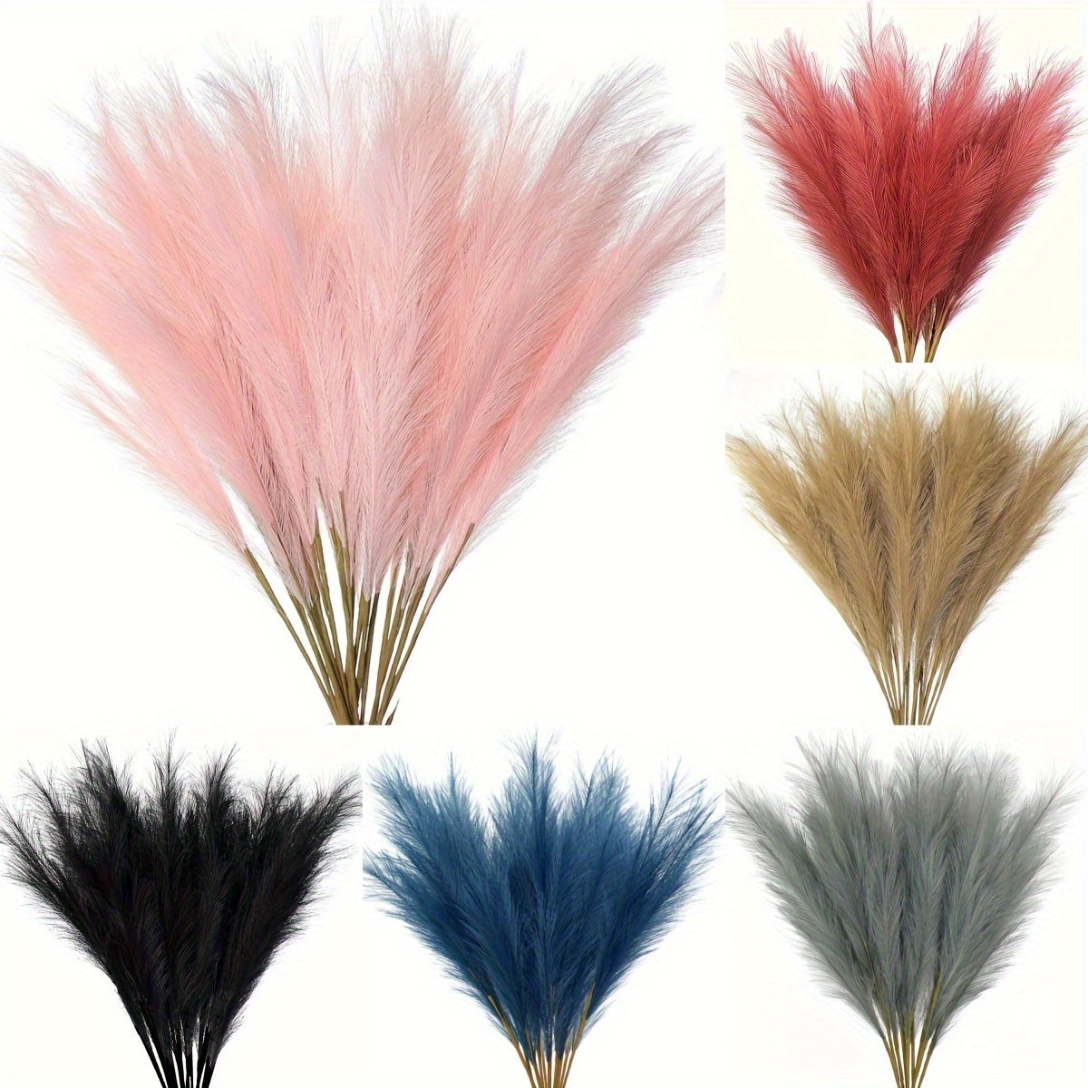 14/27pcs Artificial Pampas Grass Branches for Boho Home Decor
