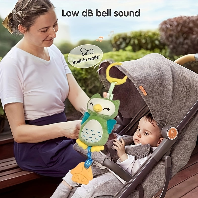 Campana de viento de felpa para niños, juguete de tela suave, animal de dibujos animados, colgante con campana, múltiples colores