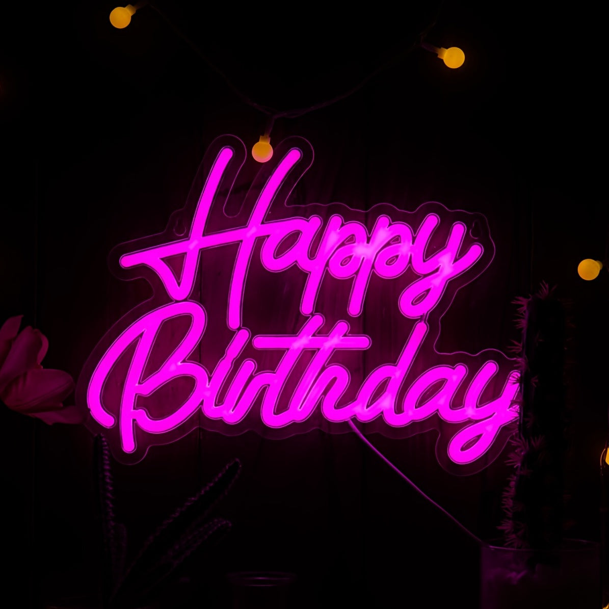 Neon Sign USB-Powered Wall Light for Birthday Party Decor