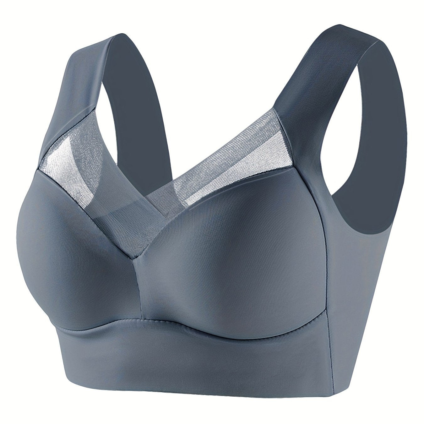 Sujetador deportivo para mujer con push-up, alta elasticidad, sin aros de acero, control lateral del pecho
