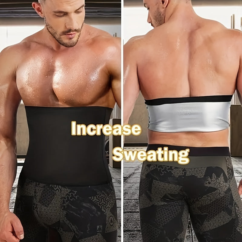 Men's Sauna Waist Trainer Belt Sweat Shaping Slimming Fitness Abdominal Shaper