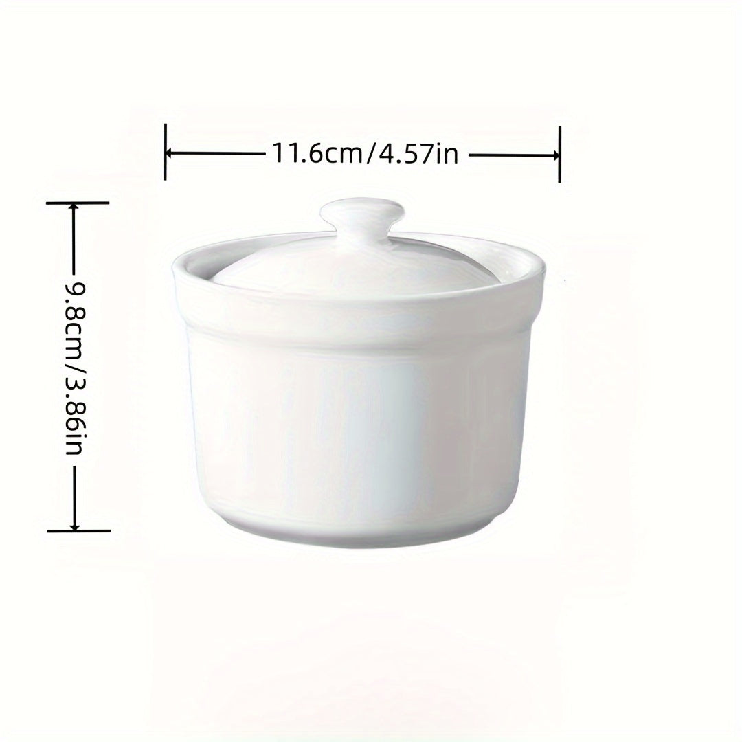 Ceramic Stew Pot with Lid Microwave and Outdoor Safe Rust-Resistant for Home Kitchen Catering Restaurant
