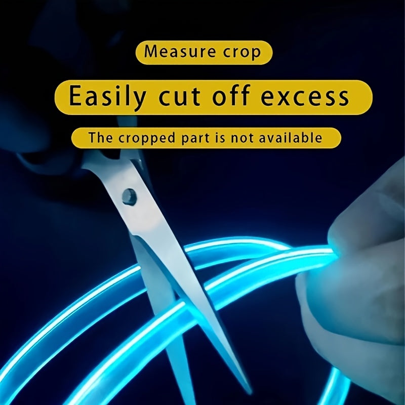 RGB LED автомобильная внутренняя подсветка, световая лента 2м 4м, USB, гибкий неон