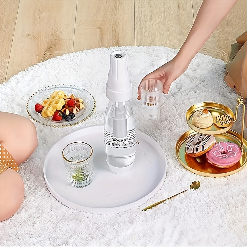 0.98-9.99 L sig‘imi, ikki gaz tizimi, soda, sharbat va gazlangan suv uchun qo‘lda dozator bilan portativ soda tayyorlagich - batareyaga ehtiyoj yo‘q.