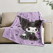 Kids Flannel Fleece Blanket Digital Print Cartoon Pattern All-Season Throw for Living Room Bedroom Camping