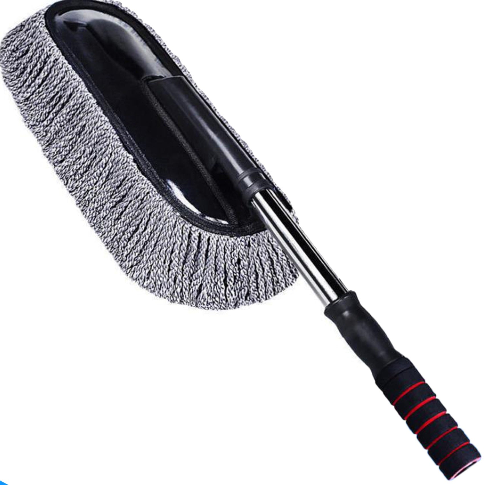 Extendable Car Wash Mop with Detachable Microfiber Pads and Stainless Steel Handle