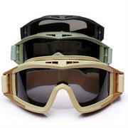Gafas deportivas para exteriores Antivaho Resistentes a la arena Protección UV Correa ajustable Negro Caqui Verde militar