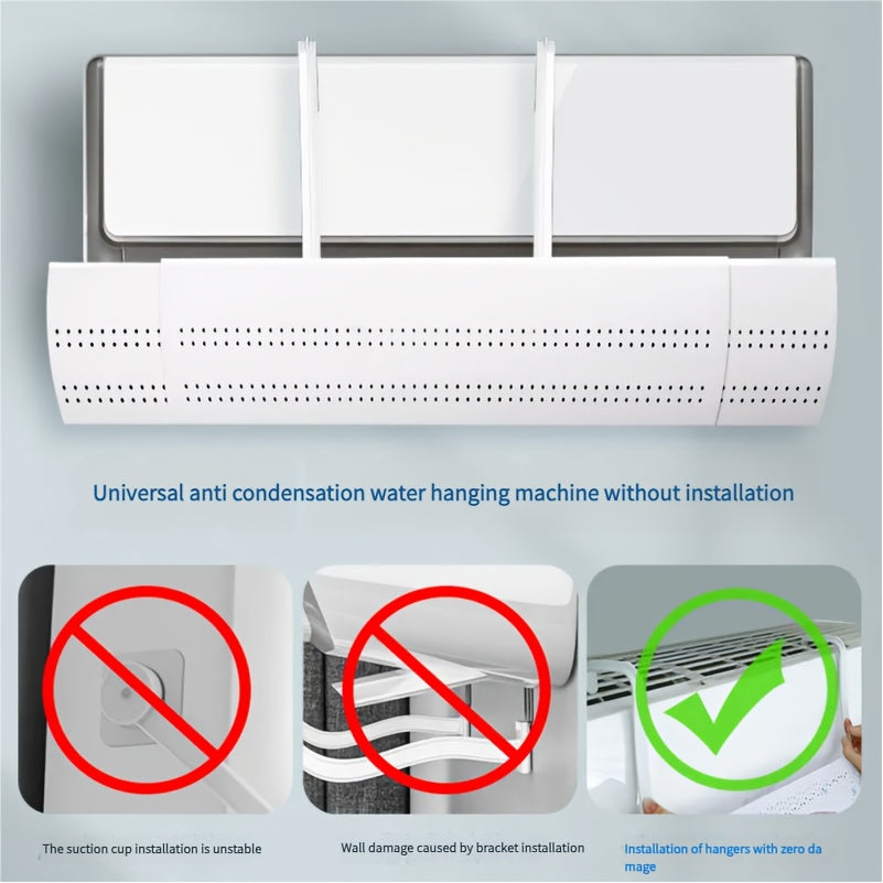 Parabrisas de plástico telescópico para aire acondicionado, tamaño ajustable para comodidad de enfriamiento