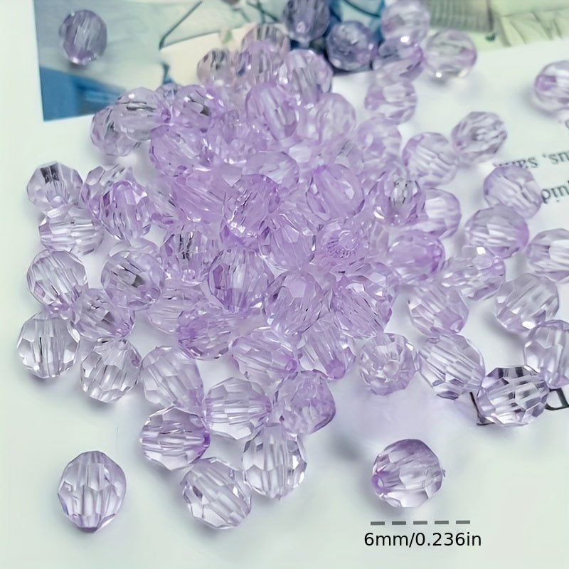 1000pcs Transparent Acrylic Corner Beads 6mm for DIY Jewelry Home Decor