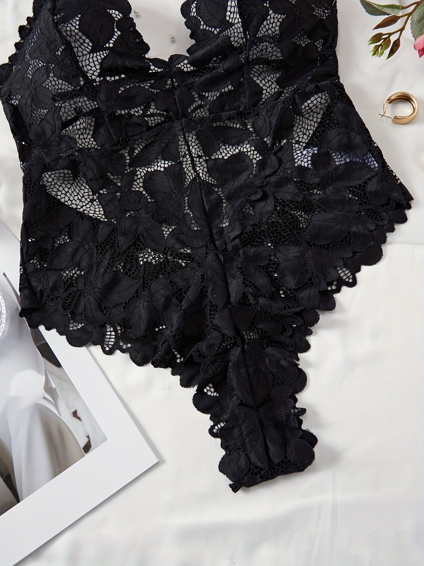 Women's Lace Teddy Bodysuit Lingerie Backless Sexy Nightwear