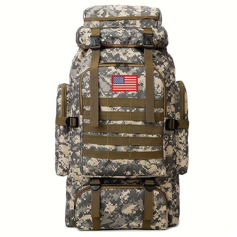 Large 80L Water-Resistant Hiking Backpack for Men and Women Travel and Mountaineering