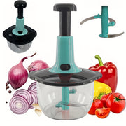 Multifunctional Food Chopper Manual Press for Vegetables Fruits Herbs Pesto