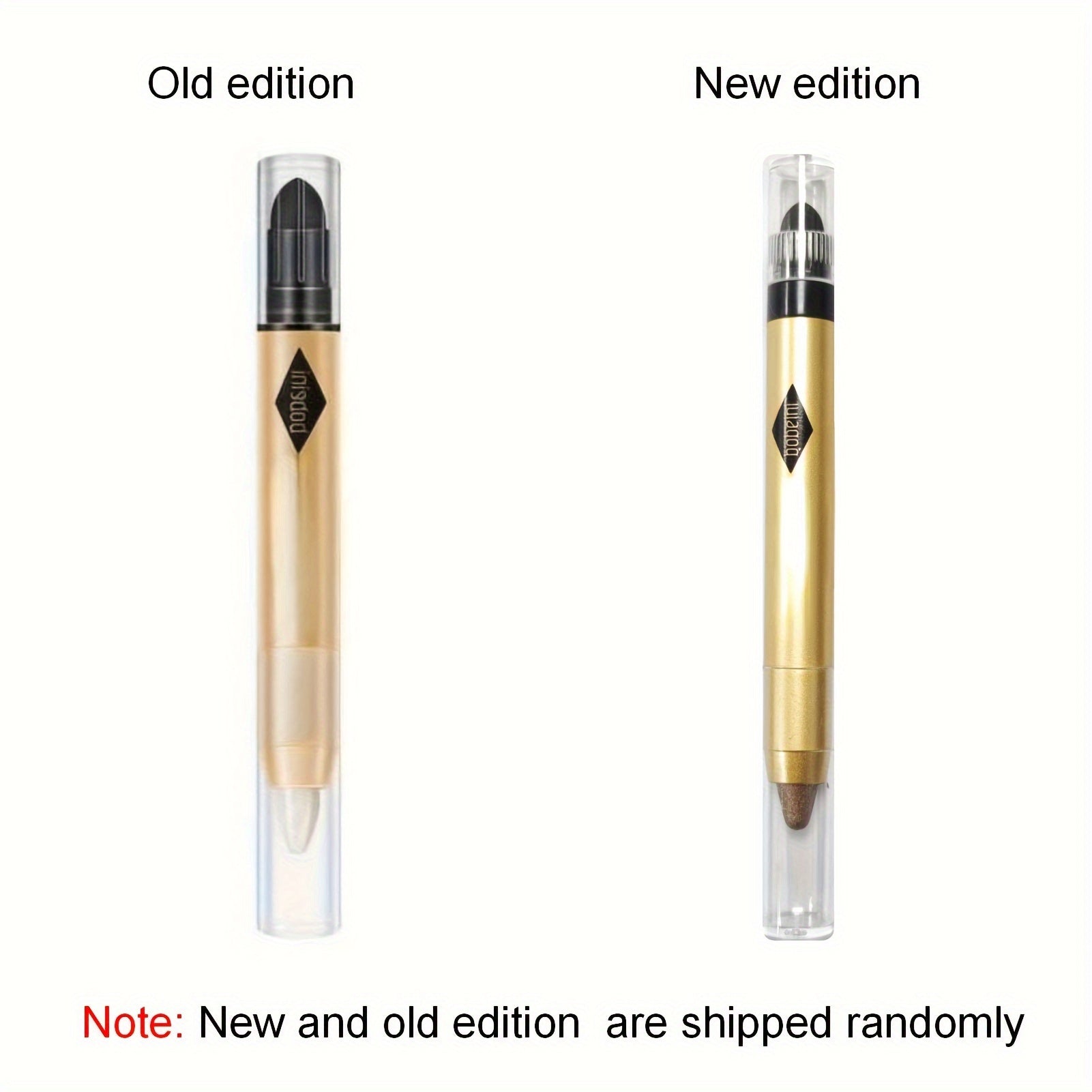 Lápiz de párpado de alta pigmentación 2 en 1 a prueba de agua para mujer con purpurina, sombra de ojos y lápiz de labios