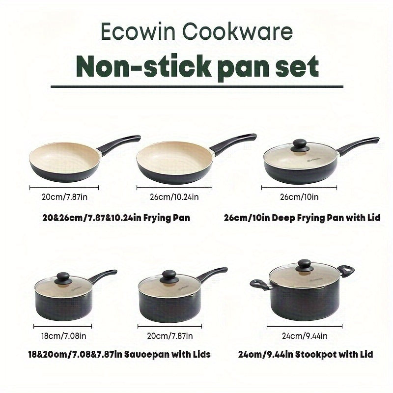 Набор антипригарной посуды 22 предмета, гранитное покрытие, кастрюли и сковороды, совместимы с индукцией