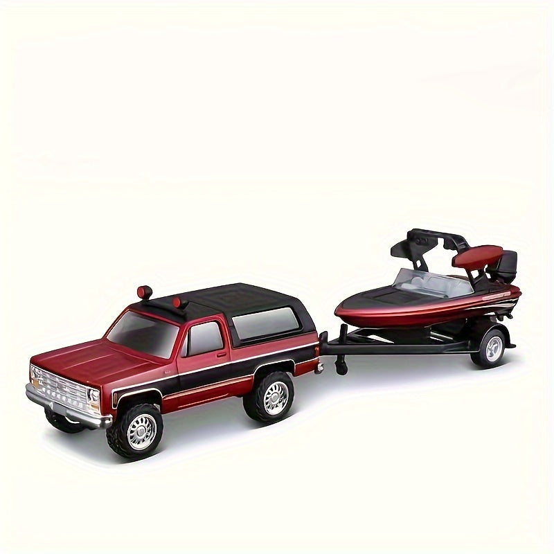 Kids Alloy Die-Cast Trailer Car Model 1:64 Scale Pull-Back Toy in Multiple Colors
