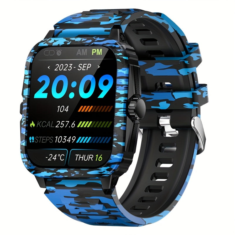 Smart Watch 1.96-Inch Wireless 5.3 Voice Assistant Exercise Recording Multi-Sports Water Resistant