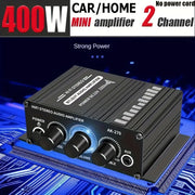 Universal Car Audio Power Amplifier 400W Stereo Mini Sound Amp for Home Theater