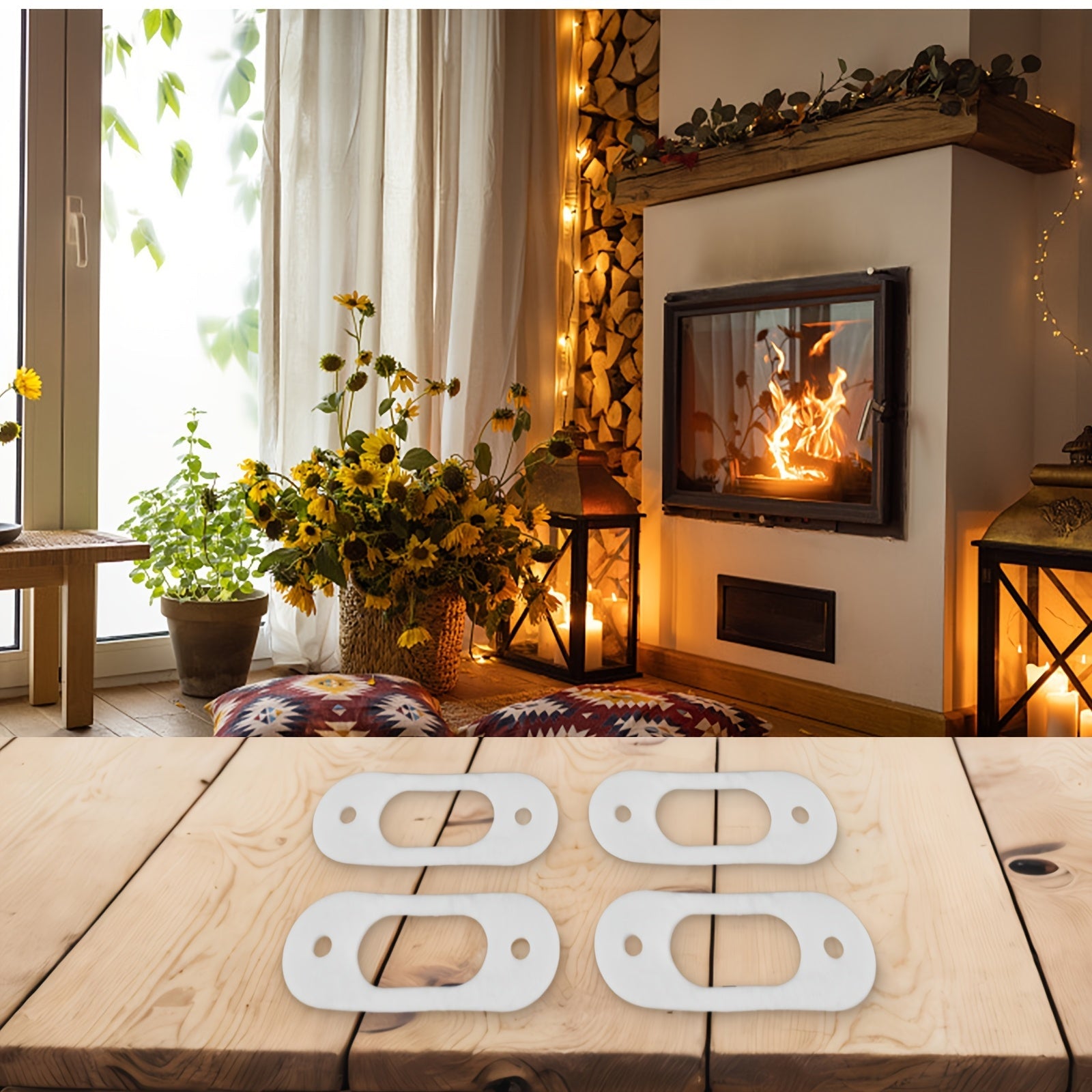 Electrode Gasket Seals Replacement Kit for Ecotec Pro 24 28 Boilers 4 Pieces