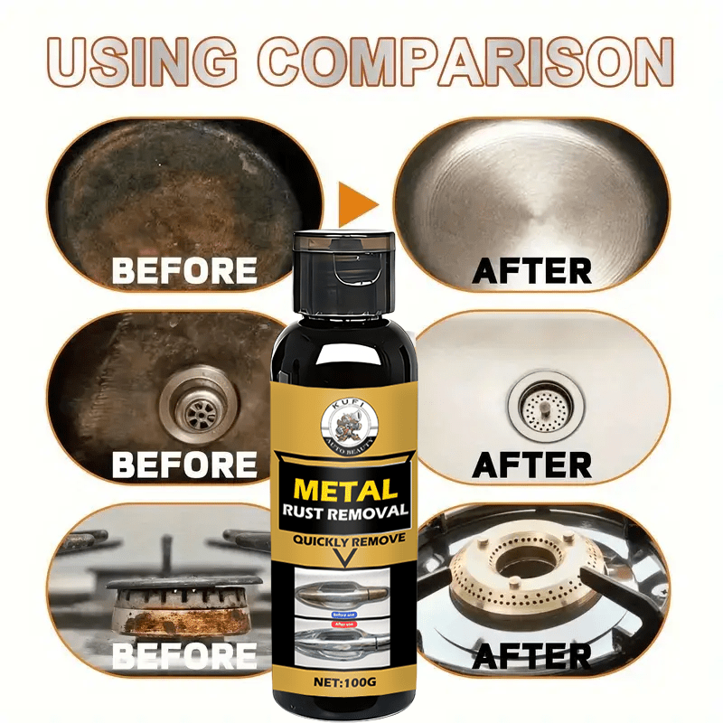 Universal Metal Rust Remover Cream 100g for Chrome, Kitchen, RVs, Cars