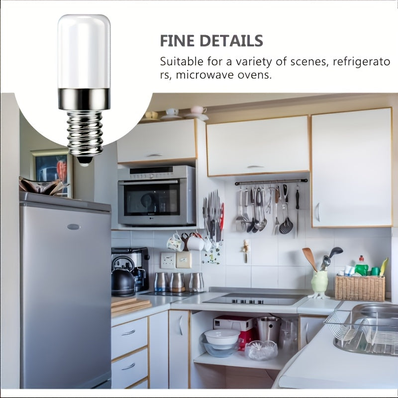 8-Pack 2W E12 LED Bulbs for Microwave Oven Refrigerator Appliance Lighting Compact Durable PE Material