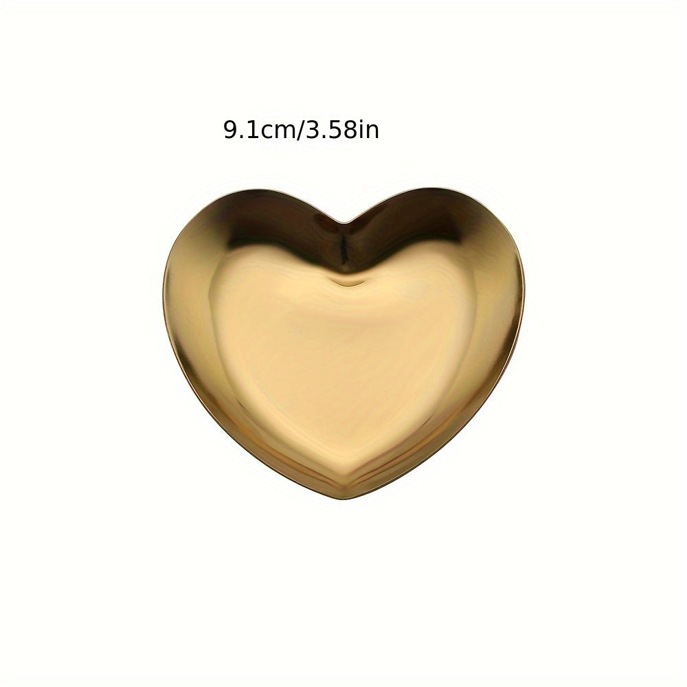 Zargarlik va kosmetika uchun yurak shaklidagi zanglamaydigan po'latdan yasalgan idish