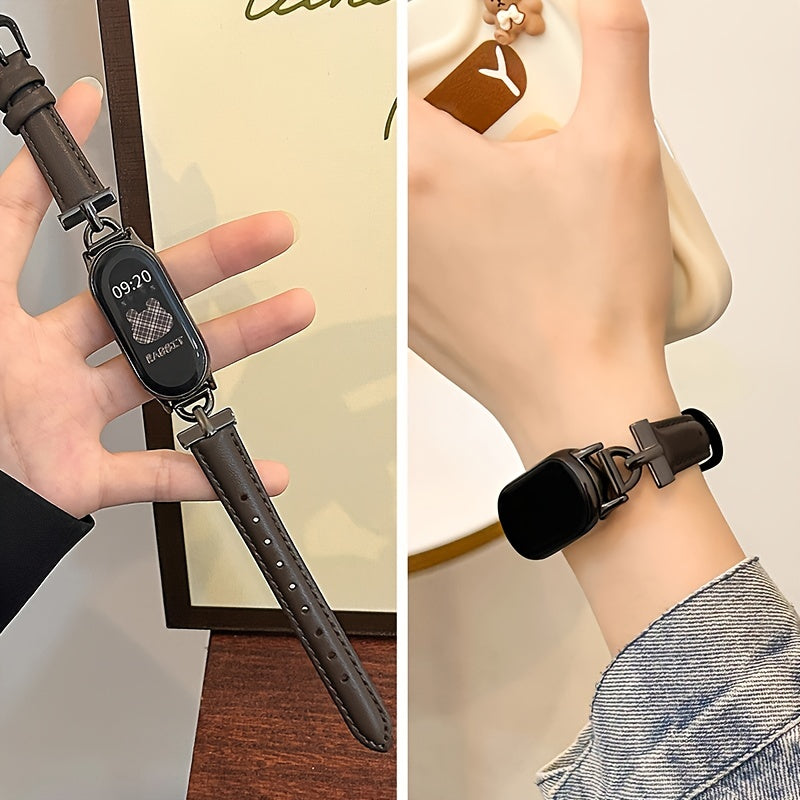 Synthetic Leather Watch Strap for Men and Women with D-Buckle NFC Fit Durable Breathable