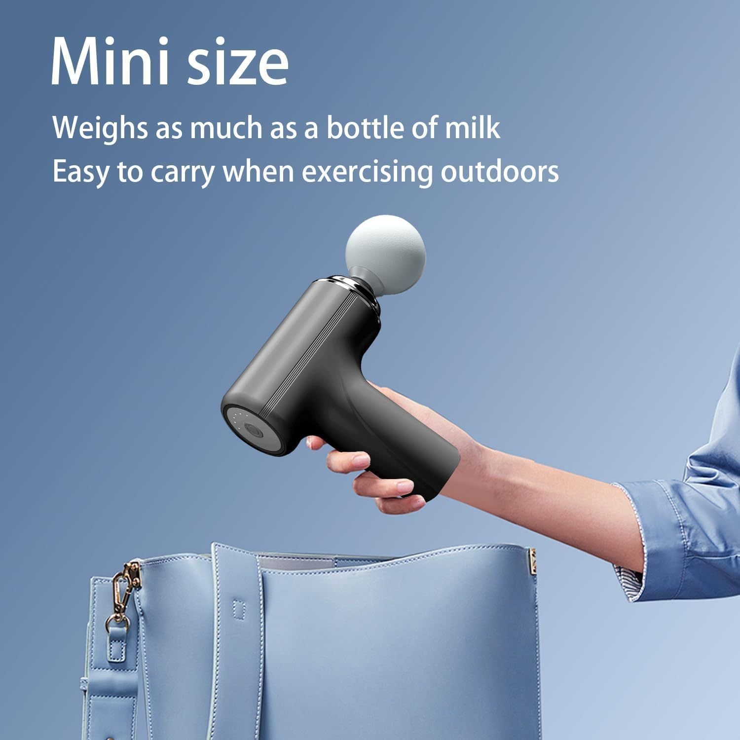 4 ta almashtiriladigan massaj boshliqlari, USB zaryadlash, plastik korpus bilan jihozlangan portativ sport massaj uskunasi, butun tana va uyda foydalanish uchun mos.