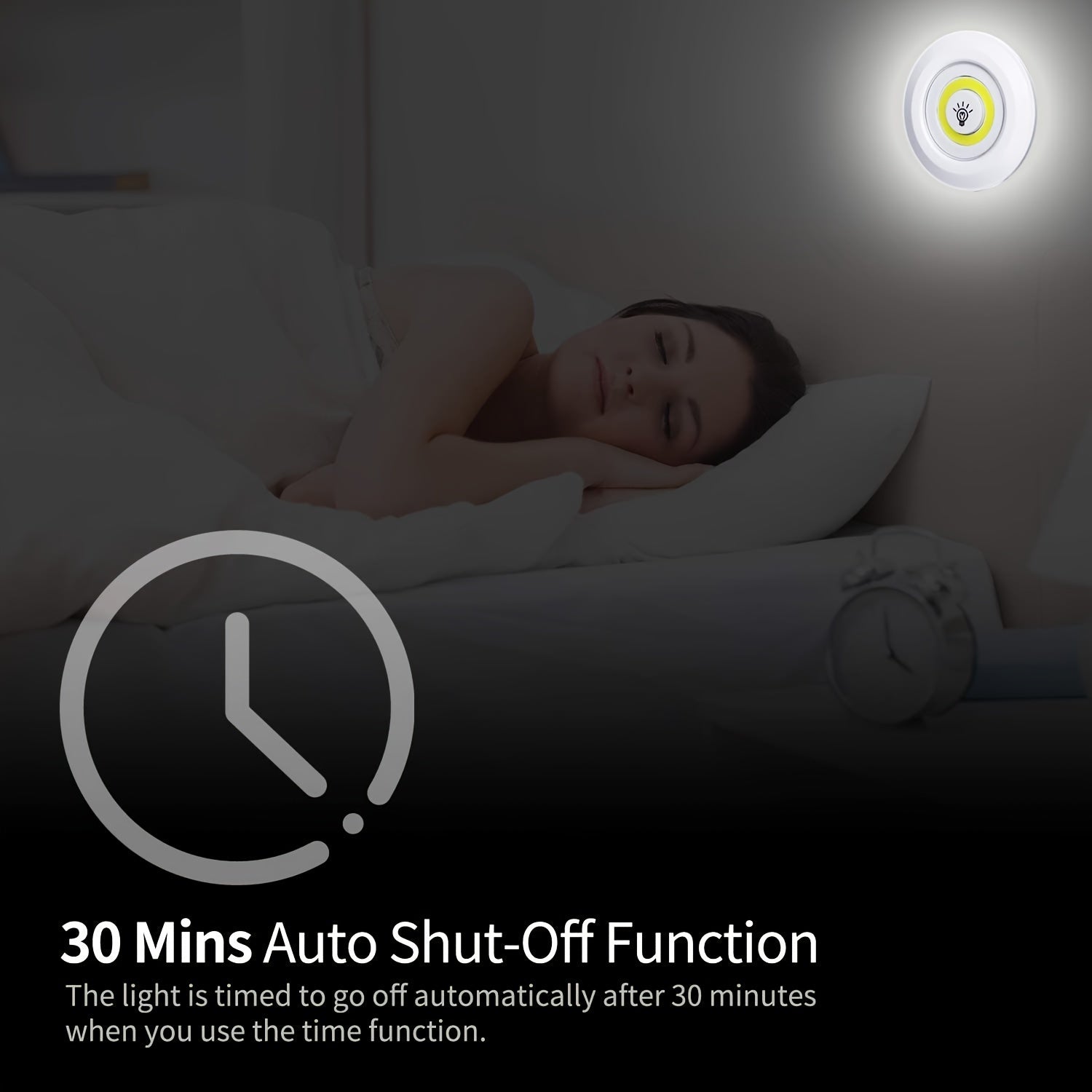 Juego de 6 luces LED inalámbricas para armario con control remoto para armario y cocina blanco