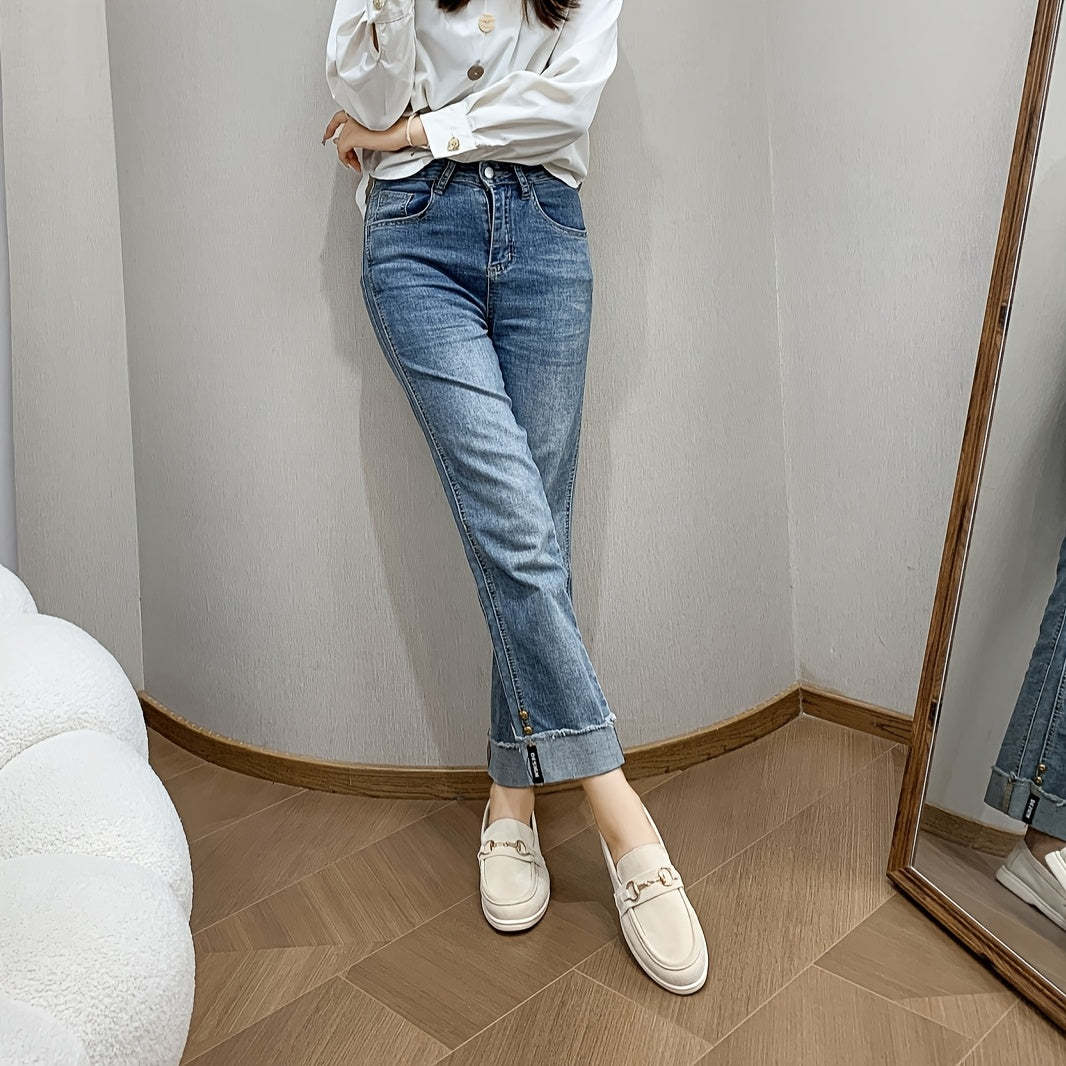 Women's Casual Loafers Flat Mary Jane Shoes Buckle Closure All-Season