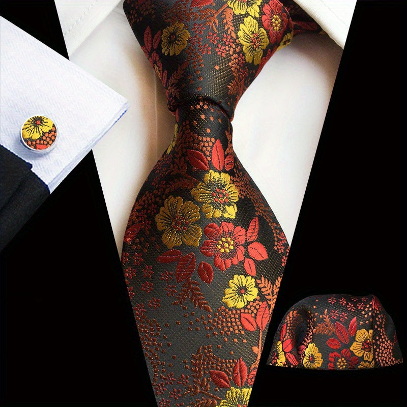 Men's Plum Paisley Three Piece Suit with Tie Cufflinks and Pocket Square