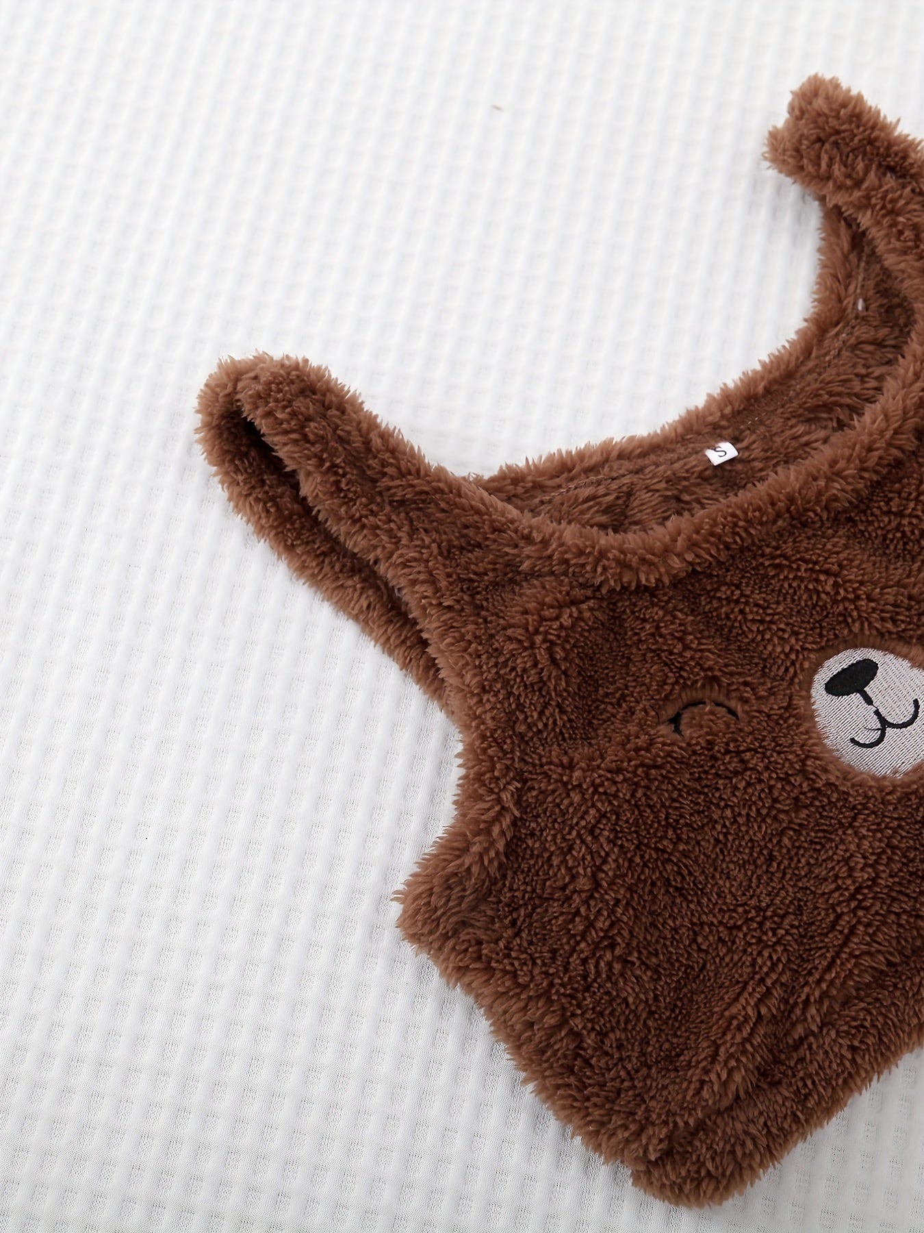 Women's Fuzzy Bear Vest Pajama Set Winter Micro Elastic Polyester Knit