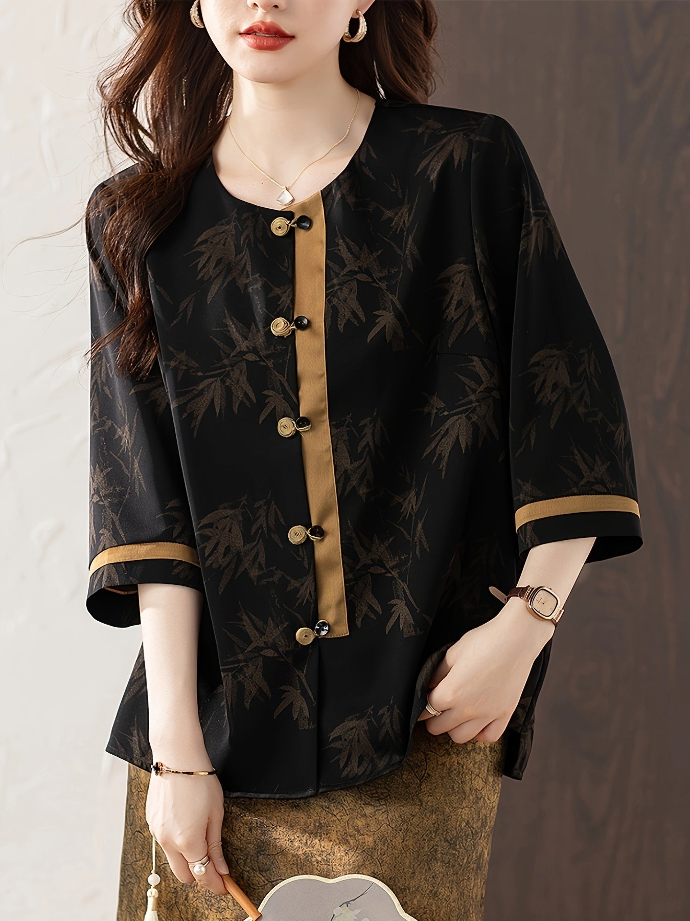 Women's Summer Chinese Style Shirt Cotton National Style Top