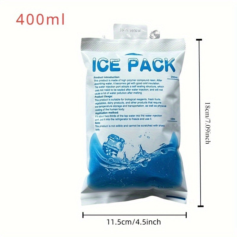 10-Pack Reusable Ice Packs Leakproof Cooling Bags for Food and Cooler Storage